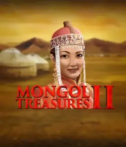 Step into the vibrant culture of Mongolia with the Mongol Treasures 2 game by Endorphina, showcasing a beautiful Mongolian woman adorned in traditional attire against a pastoral Mongolian steppe backdrop. This graphic captures the spirit of Mongolian history, providing a distinctive visual adventure. 